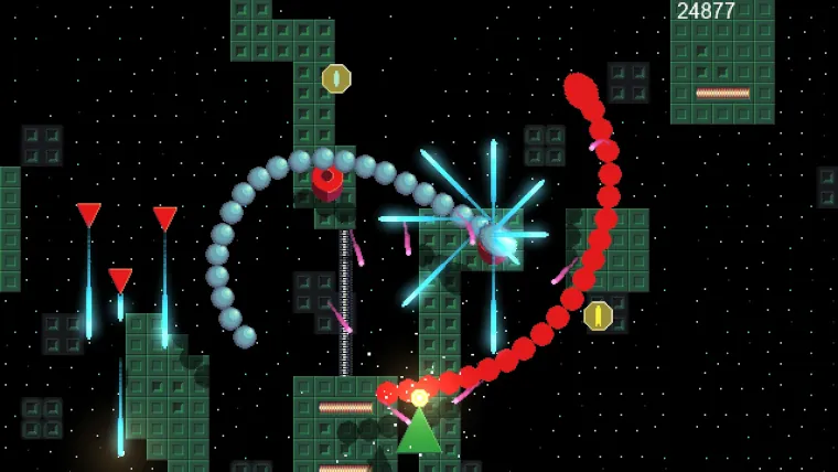 Worm-like ships are trying to kill the player